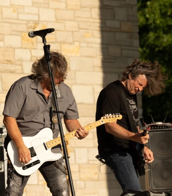 a group of men playing instruments