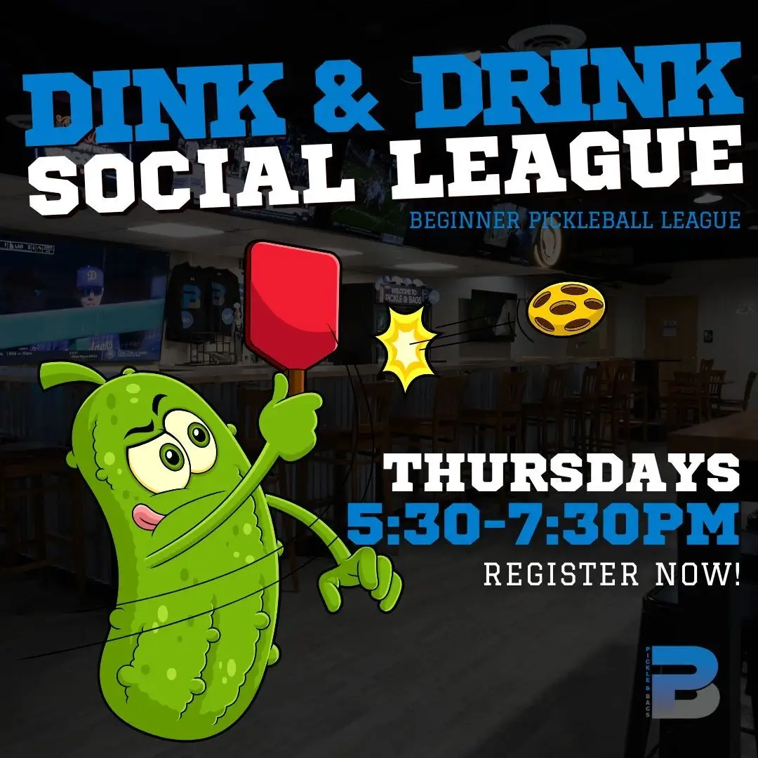 Dink & Drink Social League – Beginner Pickleball League banner